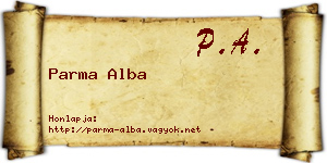 Parma Alba névjegykártya
